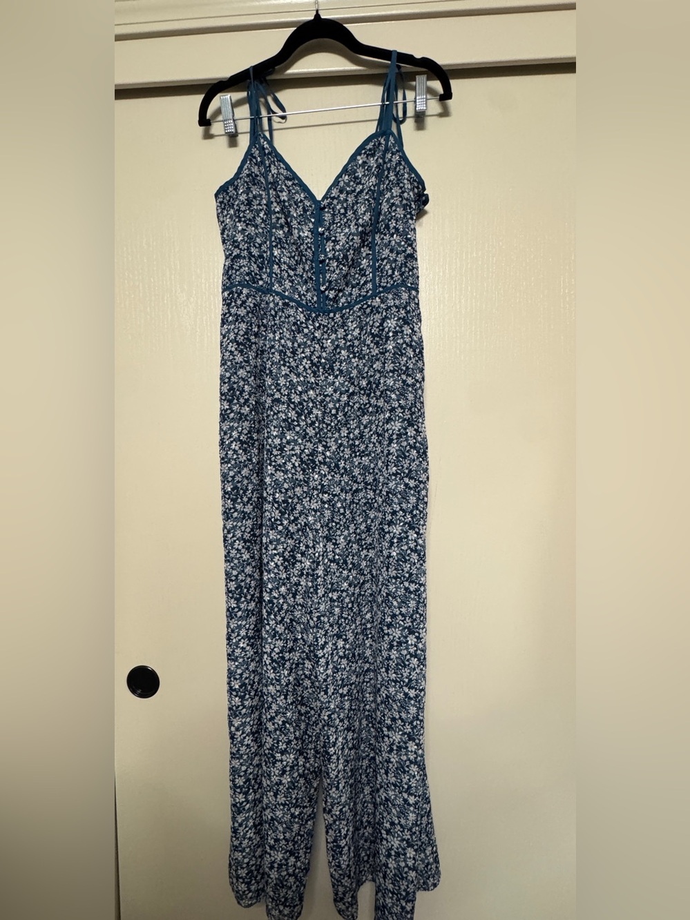 ALI & JAY Blue Floral jumpsuit with Spaghetti Straps